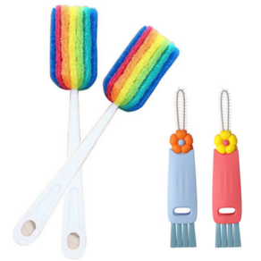 텀블러 물병 세척솔 2개 + 틈새솔1개, 레드, 1세트