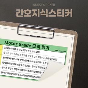 뽀너스 간호지식스티커 (moto gade 근력평가), 단품