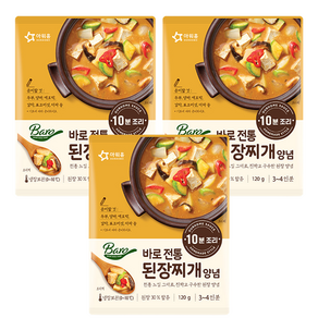 아워홈 바로 전통 된장찌개 양념 120g x3개