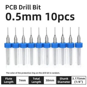 드릴 비트 세트 PCB 인쇄 회로 기판용 카바이드 마이크로 18 인치 고정 생크 미니 CNC 텅스텐 스틸 013175mm 10 개, 10개