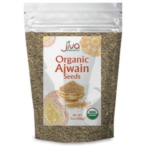 Jiva Oganics Oganic Ajwain Seeds 7 ounce Bag - W Jiva Oganics 유기농 Ajwain 씨앗 7 온스 가방 - 전체 캐롬 씨앗 A, 1개, 198g