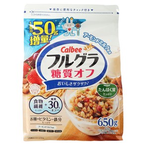 일본 가루비 후루구라 그래놀라 시리얼 600g 탄수화물 30% OFF, 1개