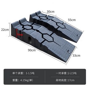 차량 경사로 간이리프트 수리 고임목 정비 램프 받침대, 자동차 정비 수리 램프 보드 1상자, 2개