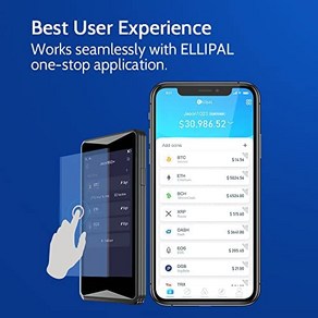 ELLIPAL 암호화폐 하드웨어 지갑 - Cold Wallet Titan 다중 통화 및 토큰 지원 분해 방지 및 변조 방지 인터넷 격리 손쉬운 교환 및 거래 BTC 지원 Xp ETH Usdt TRX Dash DGB