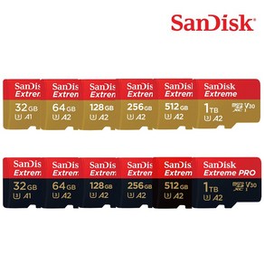 샌디스크 익스트림 프로 MLC 마이크로SD카드 32GB 64GB 128GB 256GB 512GB 1TB, 02. 익스트림 (QXA2) - 64GB, 1개