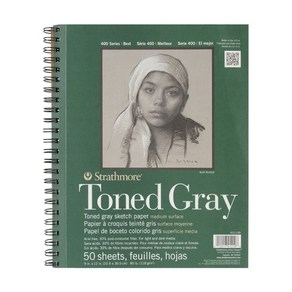 스트라스모아 S4 Toned Gray 패드 스프링 스케치북 23x30cm 50매 (GI412109)