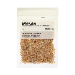 일본 MUJI 무인양품 치리멘 산쇼 (산초 멸치조림) 마른반찬 밑반찬 (40g) 1개, 40g