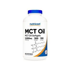 뉴트리코스트 MCT 오일 3000mg 소프트젤, 1개, 300개입, 300정