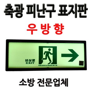 축광피난구표지판/우방향/비상구표지판/부림소방, 1개