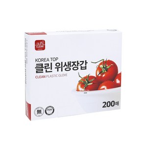 폴포 비닐 위생장갑 저밀도 200매, 1개