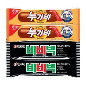 누가바 20개+비비빅 오리지널 20개 /아이스크림, 40개, 70ml