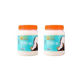 BetteBody Foods 베러바디푸드 중립적인 맛과 향기를 가진 자연유래 천연 정제 코코넛 오일 1.6L (56oz) 2팩, 2개