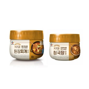 (냉장)cj제일제당 다담된장찌개전용840gx1개+다담 청국장찌개530gx1개, 1세트, 530g