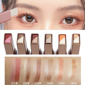 컬러링 스틱 아이섀도우 샤이닝 아이섀도우 블링블링 아이스틱 6종세트, 1개, 01#+02#+03#+04#+05#+06#(1세트)