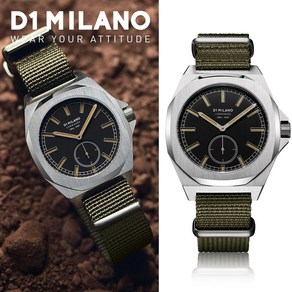 백화점AS 디원밀라노 MTNJ03 밀라노 코맨도 38mm 카키 패브릭 나토밴드 남자시계 D1 MILANO 우림FMG정품