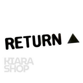 모닝루틴 부착식 아크릴 스카시 ORDER PICK UP TAKE OUT RETURN 글씨 스티커 4.1cm, PICK UP - 블랙