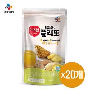 이츠웰 플리또주스 망고파인애플, 20개, 130ml