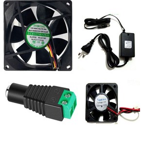 12v 어댑터 DC쿨링팬 쿨러 아답터 냉각모터휀, 12V- DC쿨링팬 (중 ), 1개