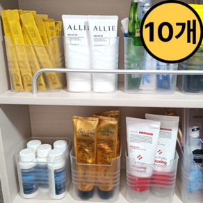 모어댄프리 다용도 욕실 정리함, 반투명, 10개