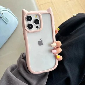 아이폰 16 iphone 케이스 귀여운 고양이 귀 실리콘 커버 범퍼