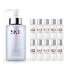 [백화점정품] sk2 페이셜클렌징오일 250ml 세트 / sk2 클린징오엘250ml + 클리어로션10ml*10 / sk2 쇼핑백 동봉, 1세트