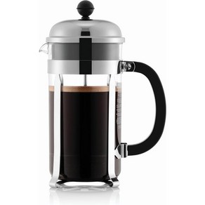 프랑스 프레스 커피 포트 차 컵 필터 우유 거품 스테인레스 스틸 스탠드 고온 내성 유리 1PC, coffee pot 350ML