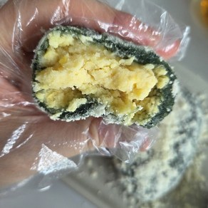 옥수수가 톡톡 씹히는 식사대용 영양 간식 기피 옥수수 녹두앙금 쑥찹쌀떡 10개, 90g