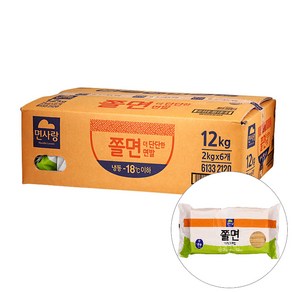 쫄면 2KG면사랑 BOX(6), 2kg