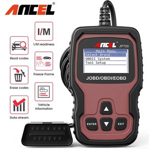 자동차스캐너 자동차진단기 Ancel JP700 OBD2 진단 JOBD EOBD 코드 리더 OBD 2 자동 혼다 도요타 닛산 미쓰비시용, 1개