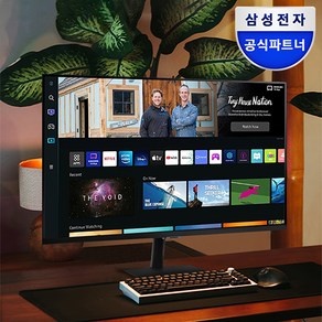 삼성전자 32인치 LS32CM500EKXKR 스마트 IPTV 넷플릭스 유튜브 허브 YouTube 원룸 캠핑용 글램핑 OTT IoT SmartThings 삼탠바이미 블랙