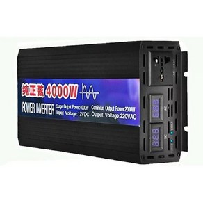 한국형 인버터 4000W 3000W 2600W 2000W 1600W 1000W DC 12V to AC 220V 60Hz 전원 자동차, 1개