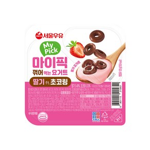 서울우유 마이픽 꺾어먹는 요거트 딸기 초코링 12개세트 우유청년, 120g, 12개