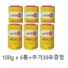 종근당건강 락토핏 생유산균 골드 50포+30포증정용, 100g, 6개