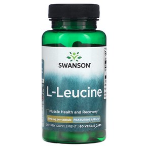 스완슨 L-Leucine 500 mg 60 베지캡슐, 60정, 1개