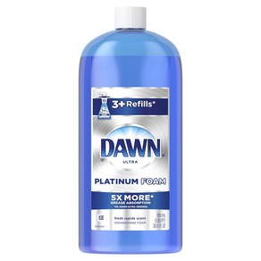 Dawn Ultra Platinum Foam Dishwashing Foam Fresh R Dawn 울트라 플래티넘 폼 식기세척 폼 Fresh Rapids 향 30.9 fl o