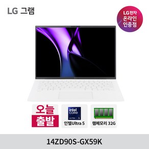 LG전자 그램 14 인텔 코어Ulta5, 14ZD90S-GX59K[주문제작], WIN11 Home, 32GB, 512GB, 에센스화이트