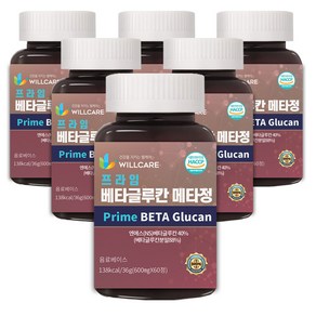 윌케어 프라임 베타글루칸 메타정 발효 600mg x 60정