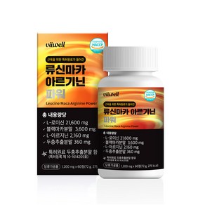 류신 마카 아르기닌 로이신 블랙마카 두충추출분말 1200mgX60정X1박스, 1개, 72g