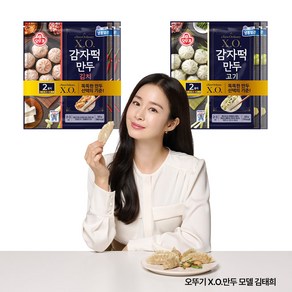 오뚜기 X.O. 감자떡만두 고기 320g 2개 + XO 감자떡만두 김치 320g 2개, 고기 320g 2개 + 김치 320g 2개, 1세트