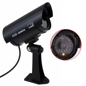 NaOBee 진짜 같은 가짜 CCD 모형 CCTV 블랙 실버, 블랙 모형카메라, 1개