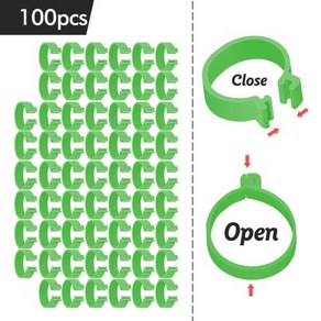 닭 털 뽑는 기계 오리 다리 고리 거위 동물 식별 도구 농장 가금류 사인 풋 루프 버클 클립 6 가지 색상 16mm 18mm 20mm 25mm 100 개, 18) Geen  18mm