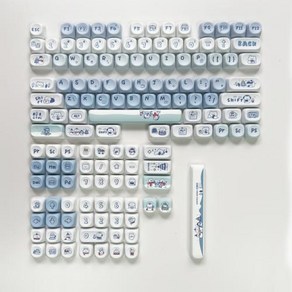 기계식 키보드 게임용 ZUOYA MOA 프로파일 개성 키캡 PBT MX 스위치 키캡 맞춤형 GMK67 87, 없음, 없음, 1) Beige