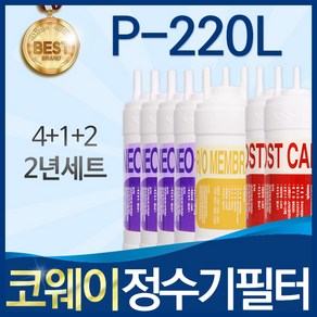 코웨이 P-220L 고품질 정수기 필터 호환 2년관리세트, 1개