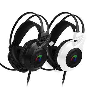 앱코 N460 가상 7.1 초경량 RGB 게이밍 헤드셋 화이트, 1