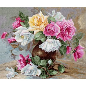 외국 십자수패키지 Luca-s/ Vase with Roses-B587