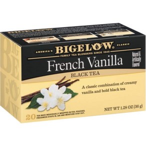 Bigelow Tea Fench Vanilla - 20 Tea Bags Bigelow Tea 프렌치 바닐라 - 1%차 봉지, 36g, 1개