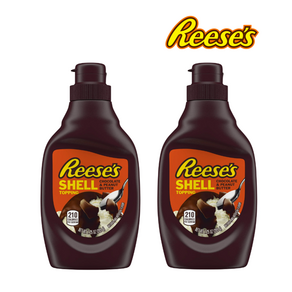 [Reese's] [1+1] 리세스 피넛버터 초코쉘 소스 시럽 굳는 초코 시럽 소스 토핑 Reese's Chocolate Peanut Butte Shell, 2개