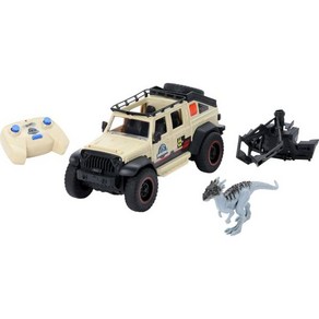 Matchbox 쥬라기 월드 도미니언 Jeep Gladiator RC 차량 6인치 Dra코어x Dinosaur 피규어 이동식 원격 제어 자동차