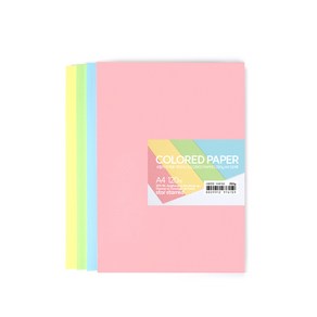 sta staed 4컬러 두꺼운 색지(4 COLORED Thick PAPER), 250g A4 120매