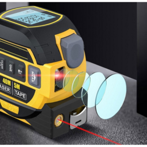 3IN1 레이저 줄자 디지털 크로스라인 수직 수평 측정기, 1개